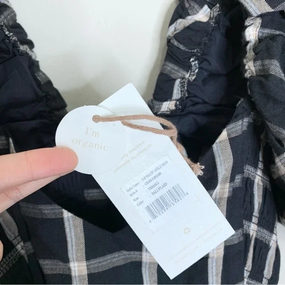 NEW Cleobella x Katherine Schwarzenegger Sun Valley Ankle Dress (Sz XS) Plaid - Picture 9 of 11